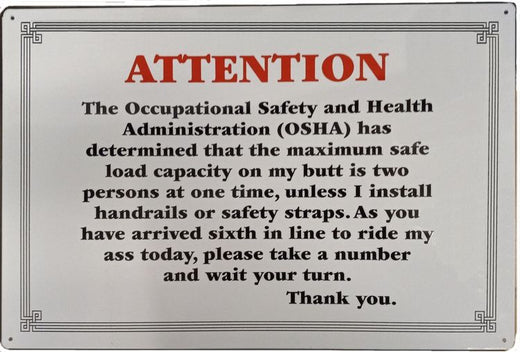 Signs 4 Fun SIG535 Attention Word Metal Sign, Grey