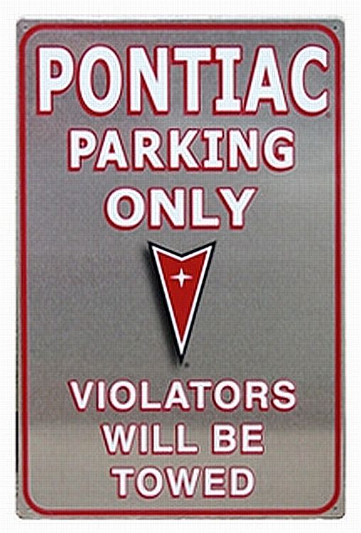 Signs 4 Fun SIG705 Pontiac Metal Sign, Red