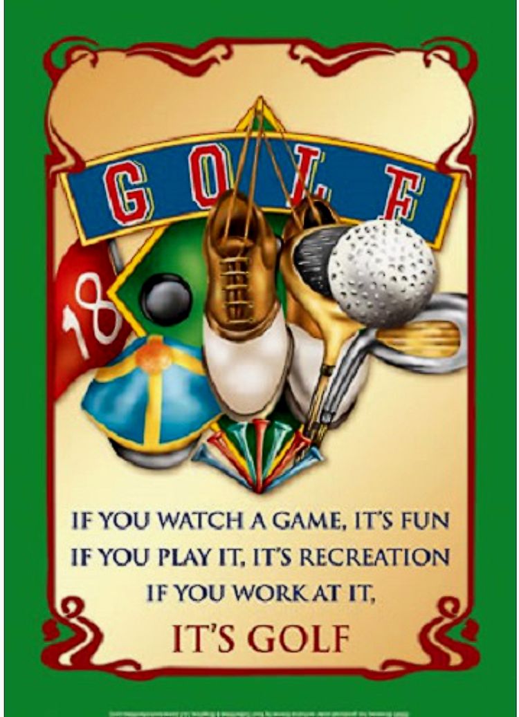 Signs 4 Fun SIGA03 It's Golf Metal Sign, Yellow