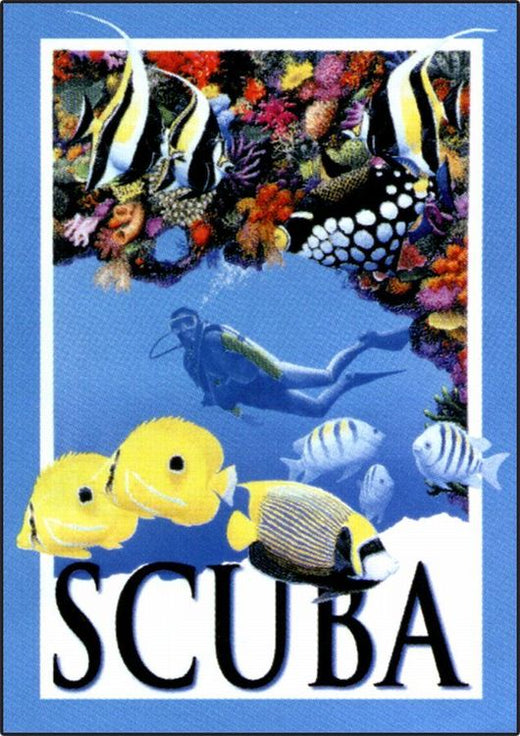 Signs 4 Fun SIGA07 Scuba Metal Sign, Blue