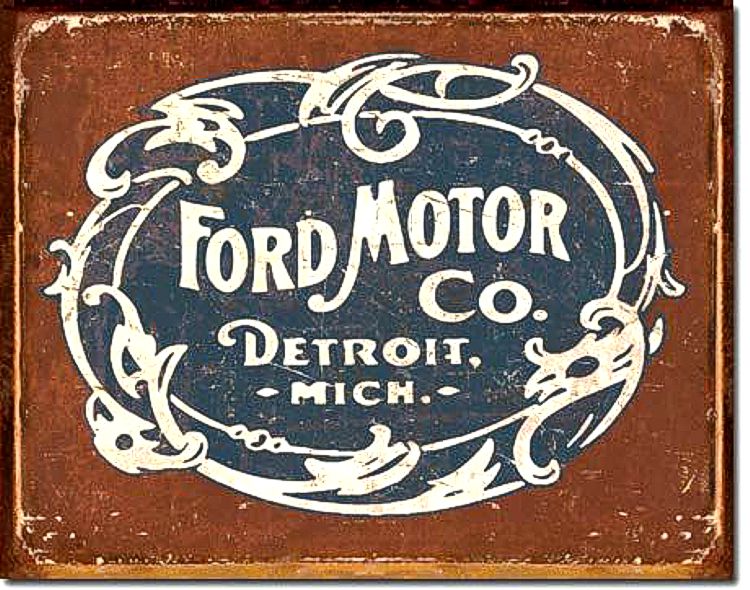 Desperate Enterprises Tin Signs TSN1707-BRK Ford Historic Logo