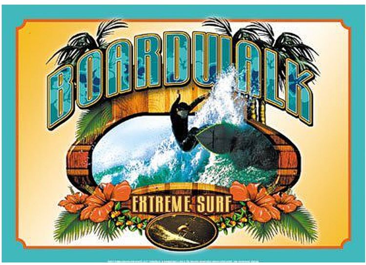 Signs 4 Fun SIGAW08 Boardwalk-Surfing Metal Sign, Green