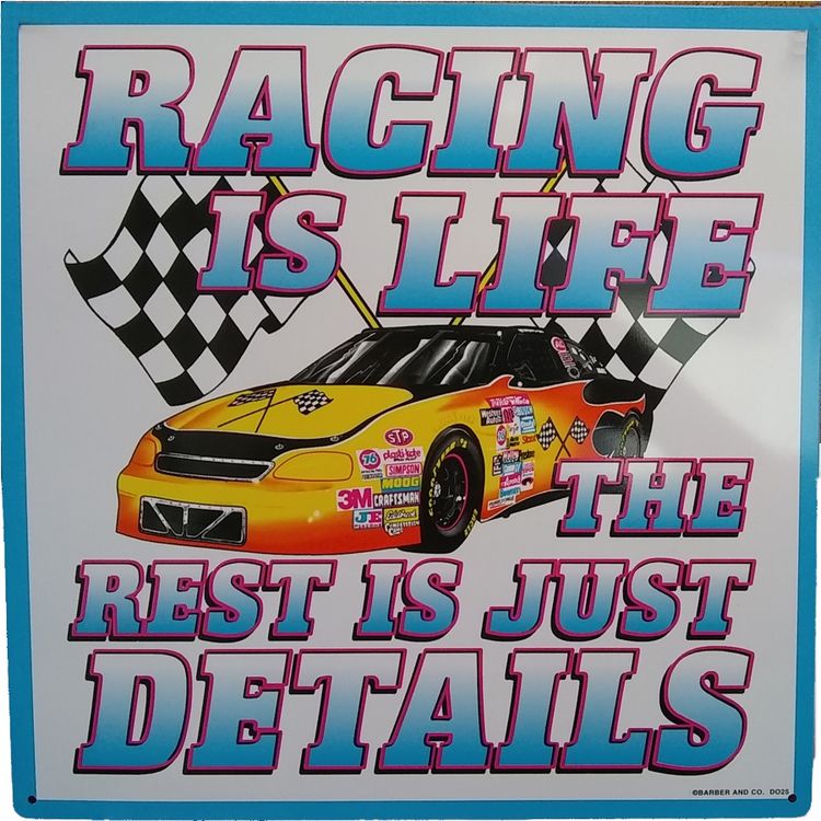 Signs 4 Fun SIGDO25 Racing Elite Metal Sign, Blue
