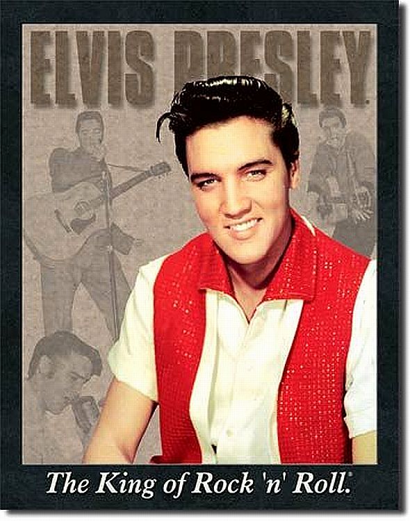 Metal sign - Elvis Presley (The King of Rock 'n' Roll)