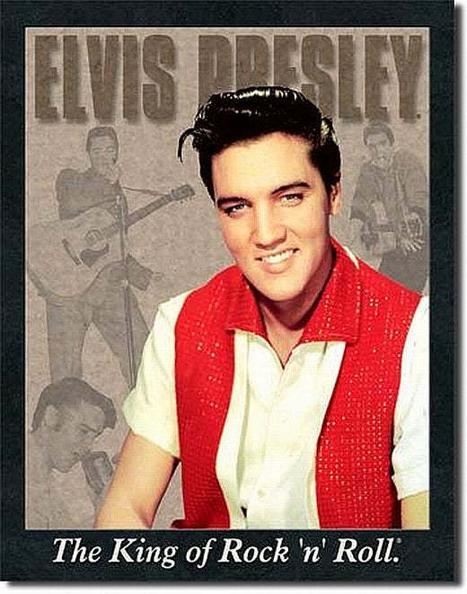 Metal sign - Elvis Presley (The King of Rock 'n' Roll)
