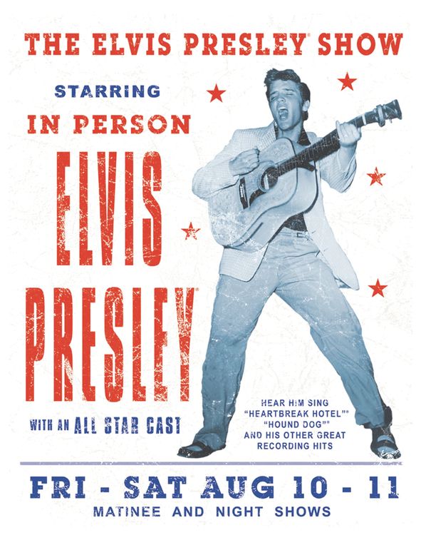 Desperate Enterprises Elvis Presley Show Concert Tin Sign 13 x 16in