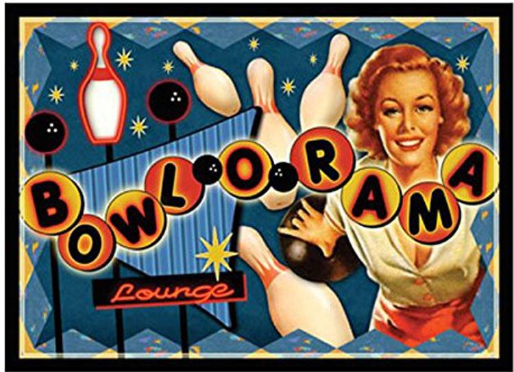 Signs 4 Fun SIGEL05 Bowlarama Metal Sign, Blue