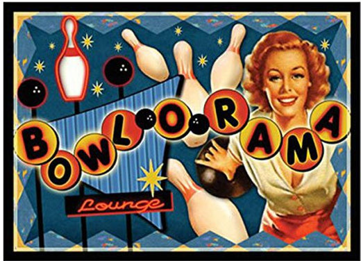 Signs 4 Fun SIGEL05 Bowlarama Metal Sign, Blue
