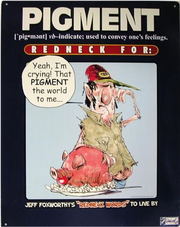 Signs 4 Fun SIGFW1 Foxworthy Pigment Metal Sign, Orange