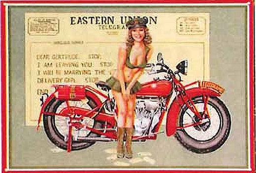 Signs 4 Fun SIGGP14 Telegram Metal Sign, Red