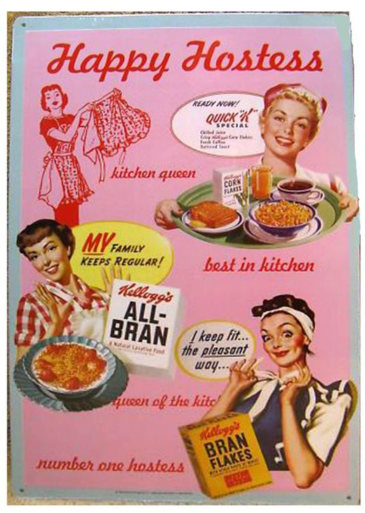 Signs 4 Fun SIGHH Happy Hostess Metal Sign, Pink