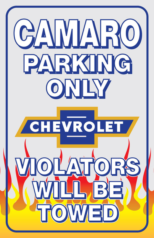 Signs 4 Fun Decorative Parking Sign | Camaro Parking Blue