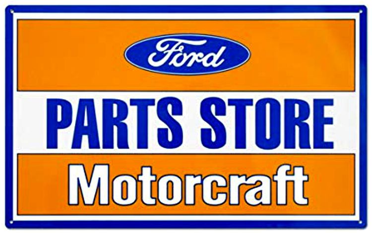 Signs 4 Fun SIGM642 Ford Parts Store Metal Sign, Orange