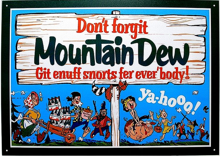 Signs 4 Fun Round Sign | Mountain Dew Signs | Aluminum Sign | Made in the USA