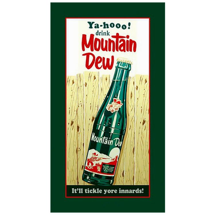 Signs 4 Fun SIGMD6 Mountain Dew Bottle Metal Sign, Green - Made in the USA
