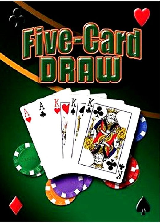 Signs 4 Fun SIGMP15 Five Card Draw Metal Sign, Green
