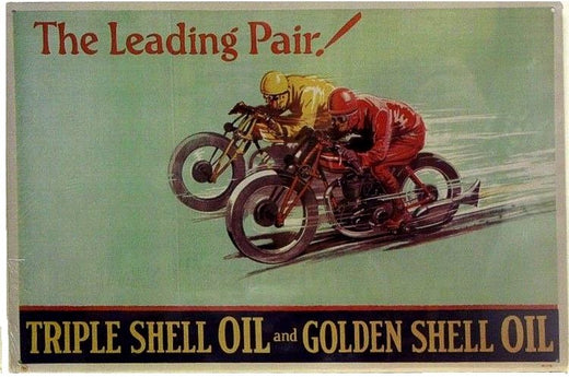 Signs 4 Fun SIGMSM Shell Motorcycle Metal Sign, Green