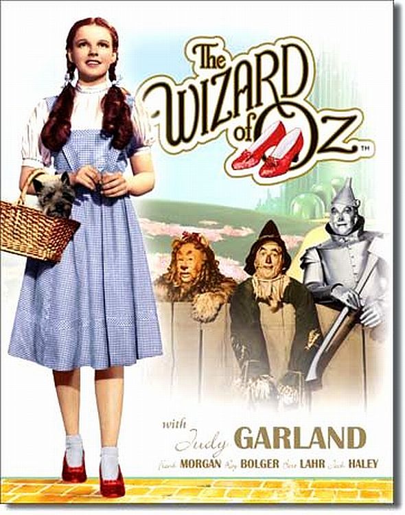 Signs 4 Fun SIGWOS Wiz of Oz W/Slipper Poster Metal Tin Sign, Green