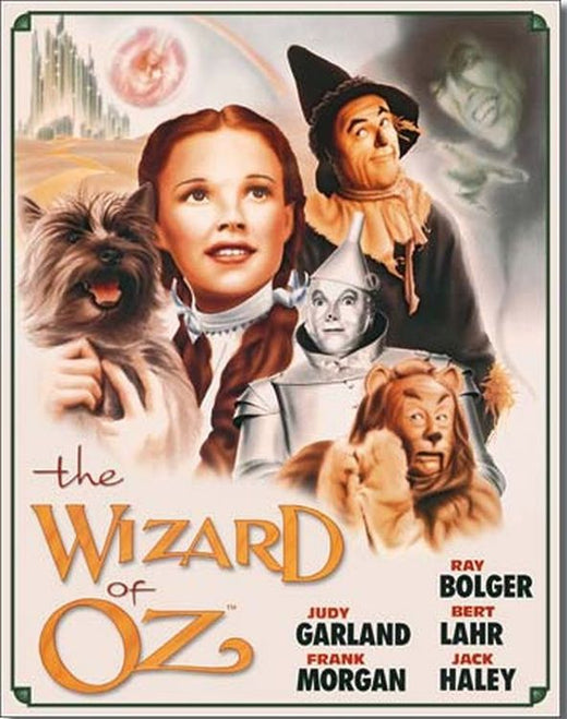 Signs 4 Fun SIGWOV Wizard of Oz Poster Metal Tin Sign, Brown