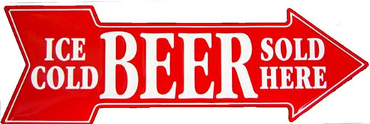 Signs 4 Fun Arrow Sign | Beer | 27 x 9 | Embossed Aluminum Sign | Made in The USA | SJM536