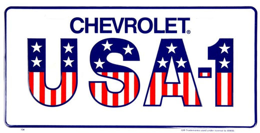 Signs 4 Fun Parody License Plate | Chevy USA-1 | 12 x 6 Decorative License Plate | Decoration Plate for Vehicle/Wall | Man Cave Decorations | Made in The USA
