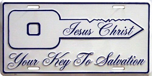 Signs 4 Fun Parody License Plate | Key to Salvation | 12 x 6 Decorative License Plate | Decoration Plate for Vehicle/Wall | Man Cave Decorations | Made in The USA
