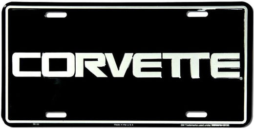 Signs 4 Fun Parody License Plate | Corvette Black | 12 x 6 Decorative License Plate | Decoration Plate for Vehicle/Wall | Man Cave Decorations | Made in The USA