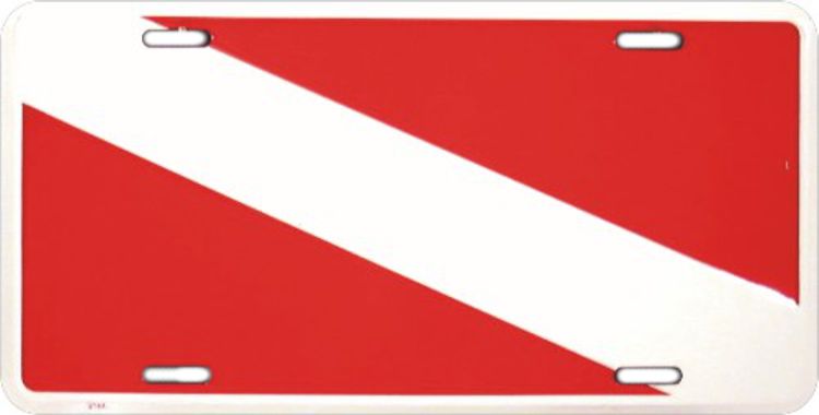 Signs 4 Fun Parody License Plate | Diver s Flag | 12 x 6 Decorative License Plate | Decoration Plate for Vehicle/Wall | Man Cave Decorations | Made in The USA