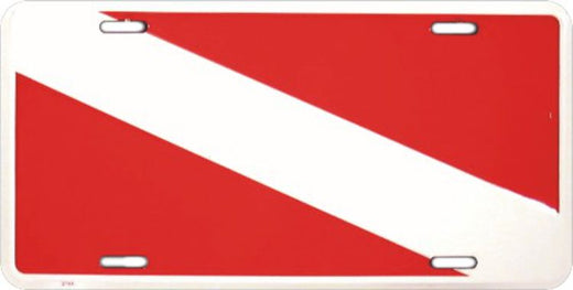 Signs 4 Fun Parody License Plate | Diver s Flag | 12 x 6 Decorative License Plate | Decoration Plate for Vehicle/Wall | Man Cave Decorations | Made in The USA
