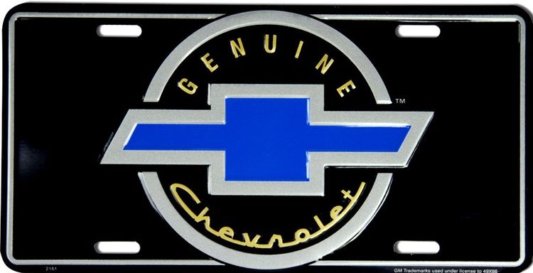 Signs 4 Fun Parody License Plate | Chevy Black | 12” x 6” Decorative License Plate | Decoration Plate for Vehicle/Wall | Man Cave Decorations | Made in The USA