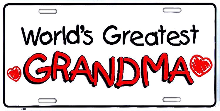 Signs 4 Fun Parody License Plate - Grandma - 12 x 6 Decorative License Plate Wall Decor - Decoration Plate Man Cave + Garage - Made in The USA