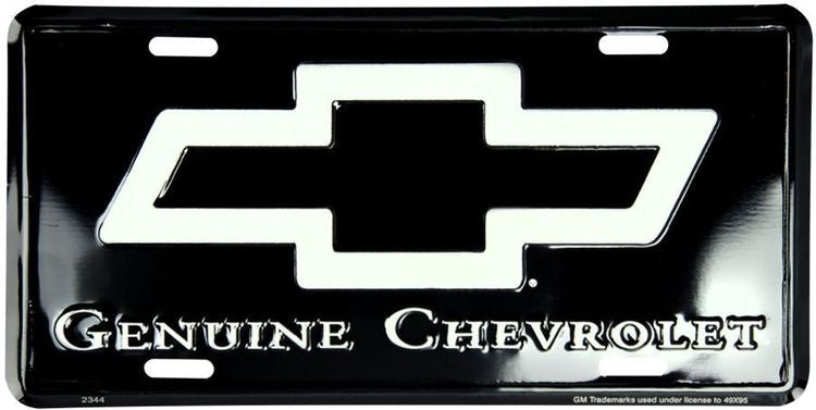 Signs 4 Fun Parody License Plate - Chevy Black - 12” x 6” Decorative License Plate Wall Decor - Decoration Plate Man Cave + Garage - Made in The USA