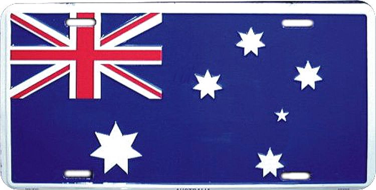 Signs 4 Fun Parody License Plate | Australia Flag | 12 x 6 Decorative License Plate | Decoration Plate for Vehicle/Wall | Man Cave Decorations | Made in The USA
