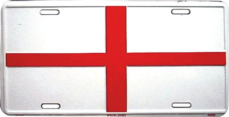 Signs 4 Fun Parody License Plate | England Flag | 12 x 6 Decorative License Plate | Decoration Plate for Vehicle/Wall | Man Cave Decorations | Made in The USA