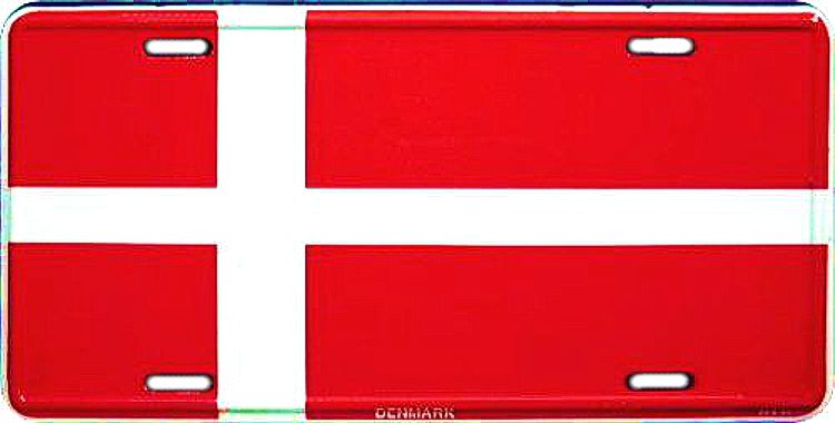 Signs 4 Fun Parody License Plate | Denmark Flag | 12 x 6 Decorative License Plate | Decoration Plate for Vehicle/Wall | Man Cave Decorations | Made in The USA