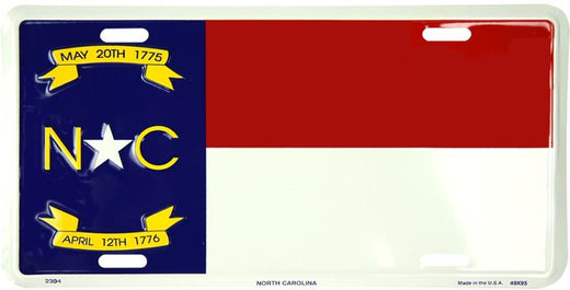 Signs 4 Fun Parody License Plate | North Carolina Flag | 12 x 6 Decorative License Plate | Decoration Plate for Vehicle/Wall | Man Cave Decorations | Made in The USA