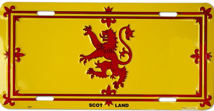 Signs 4 Fun Parody License Plate - Scotland-Rampant Lion - Decorative License Plate Wall Decor - Decoration Plate Man Cave + Garage - Made in The USA