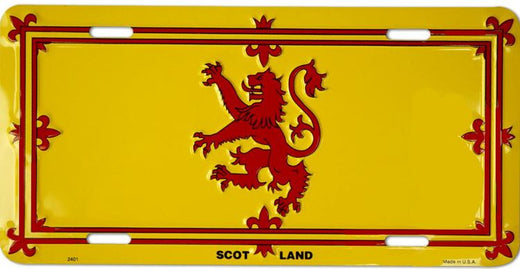 Signs 4 Fun Parody License Plate - Scotland-Rampant Lion - Decorative License Plate Wall Decor - Decoration Plate Man Cave + Garage - Made in The USA
