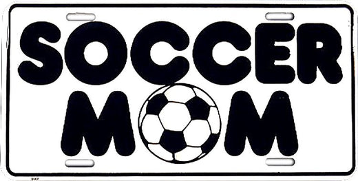 Signs 4 Fun Parody License Plate | Soccer Mom | 12” x 6” Decorative License Plate | Decoration Plate for Vehicle/Wall | Man Cave Decorations | Made in The USA