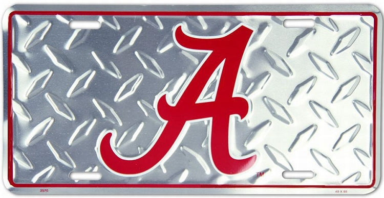 Signs 4 Fun Parody License Plate - Alabama Crimson Tide Diamond - 12” x 6” Decorative License Plate Wall Decor - Decoration Plate Man Cave + Garage - Made in The USA