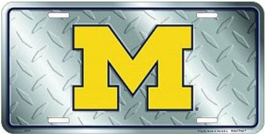 Signs 4 Fun Parody License Plate | Univ. of Michigan Diamond | 12 x 6 Decorative License Plate | Decoration Plate for Vehicle/Wall | Man Cave Decorations | Made in The USA