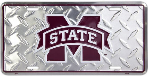 Signs 4 Fun Parody License Plate | MS State Diamond | 12 x 6 Decorative License Plate | Decoration Plate for Vehicle/Wall | Man Cave Decorations | Made in The USA