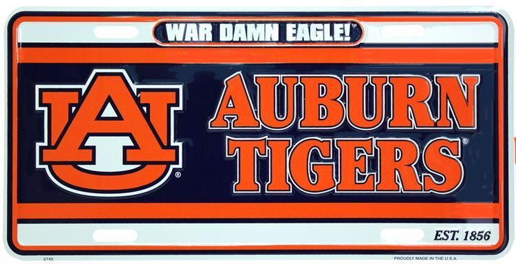 Signs 4 Fun Parody License Plate | Auburn Univ. Tigers | 12 x 6 Decorative License Plate | Decoration Plate for Vehicle/Wall | Man Cave Decorations | Made in The USA