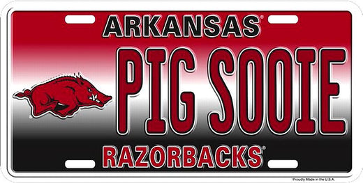 Signs 4 Fun Parody License Plate | AR Razorbacks Pig | 12 x 6 Decorative License Plate | Decoration Plate for Vehicle/Wall | Man Cave Decorations | Made in The USA