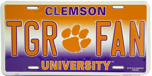 Signs 4 Fun Parody License Plate - Clemson Tigers - 12 x 6 Decorative License Plate Wall Decor - Decoration Plate Man Cave + Garage - Made in The USA