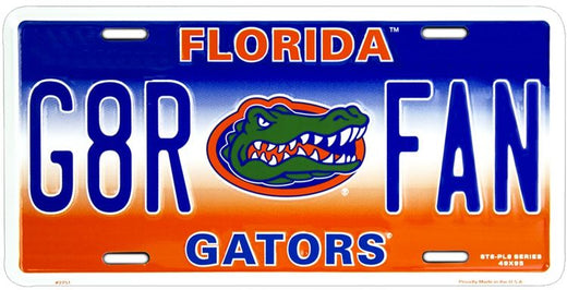 Signs 4 Fun Parody License Plate | FL Gators G8R Fan | 12 x 6 Decorative License Plate | Decoration Plate for Vehicle/Wall | Man Cave Decorations | Made in The USA