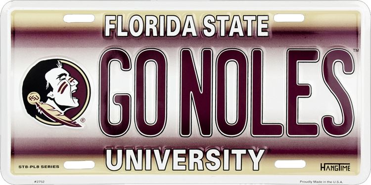 Signs 4 Fun Parody License Plate | Florida Seminoles | 12 x 6 Decorative License Plate | Decoration Plate for Vehicle/Wall | Man Cave Decorations | Made in The USA