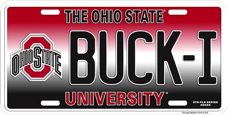 Signs 4 Fun Parody License Plate | OH State Buckeyes | 12 x 6 Decorative License Plate | Decoration Plate for Vehicle/Wall | Man Cave Decorations | Made in The USA