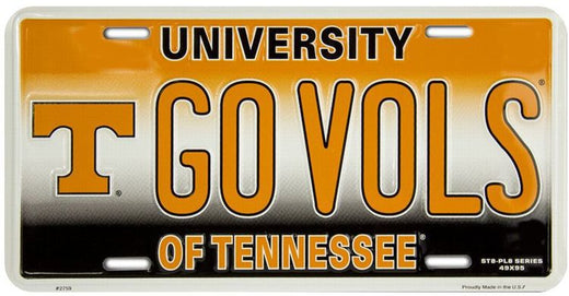 Signs 4 Fun Parody License Plate | TN Univ. Volunteers | 12 x 6 Decorative License Plate | Decoration Plate for Vehicle/Wall | Man Cave Decorations | Made in The USA