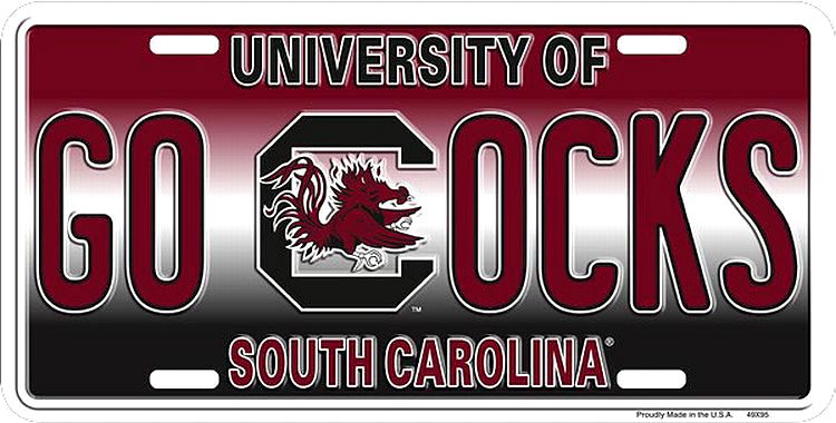 Signs 4 Fun Parody License Plate | SC Univ. Gamecocks GO | 12 x 6 Decorative License Plate | Decoration Plate for Vehicle/Wall | Man Cave Decorations | Made in The USA